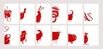 Free Vector | Chinese zodiac signs