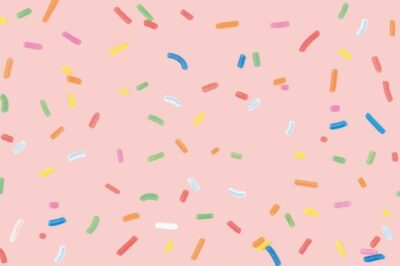 Free Vector | Confetti sprinkles background in pink