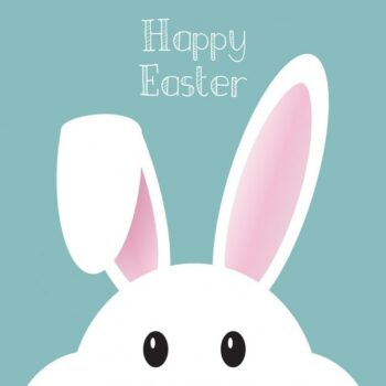 Free Vector | Cute background with easter bunny