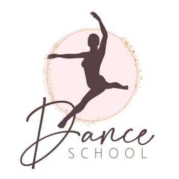 Free Vector | Dance school logo design