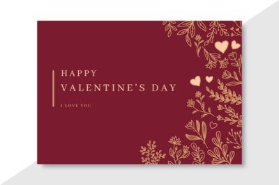 Free Vector | Doodle elegant valentine's day cards template