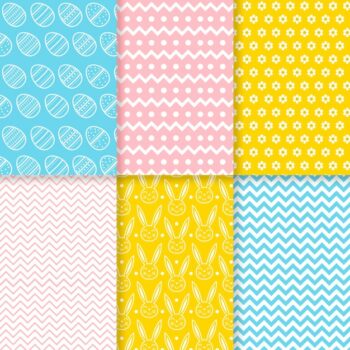Free Vector | Easter day pattern collection in flat design