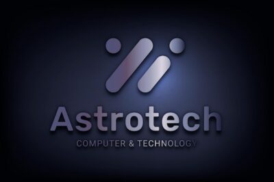 Free Vector | Editable business logo vector with astrotech word