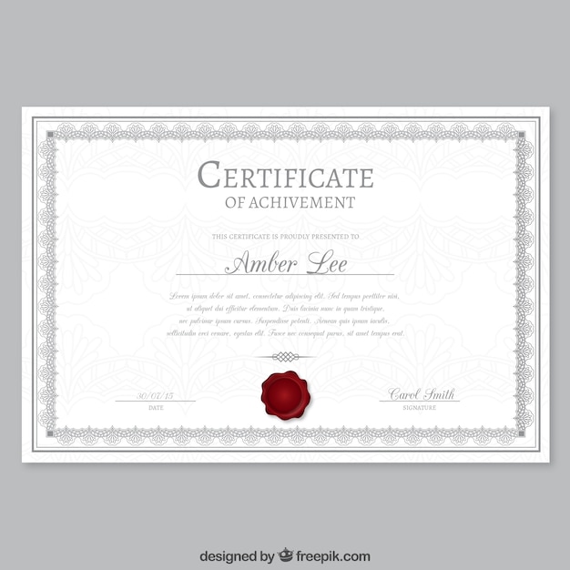 Free Vector | Elegant certificate template