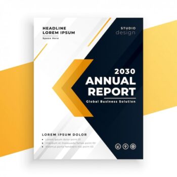 Free Vector | Elegant yellow business annual report template