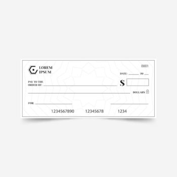 Free Vector | Flat design blank check template