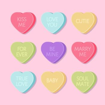 Free Vector | Flat design conversation hearts collection