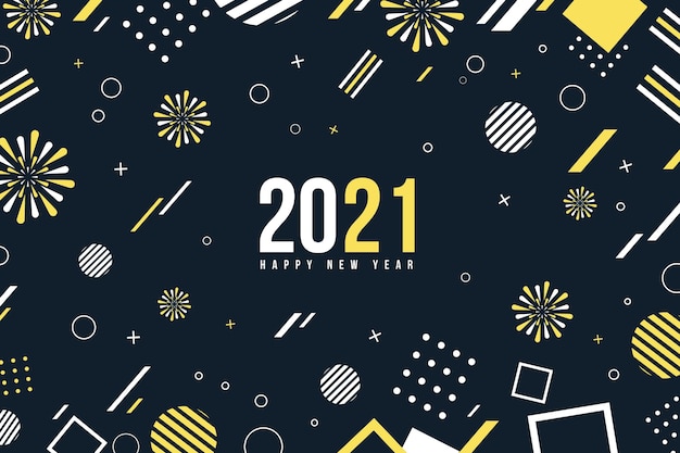 Free Vector | Flat design new year 2021 background