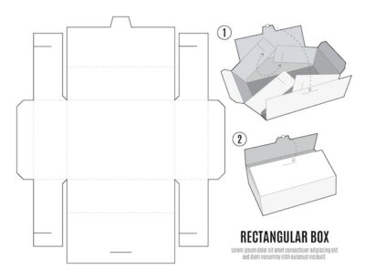 Free Vector | Flat design of box die cut template