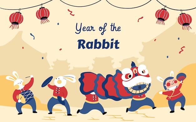 Free Vector | Flat illustration for chinese new year celebration