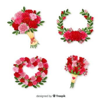 Free Vector | Floral bouquet collection