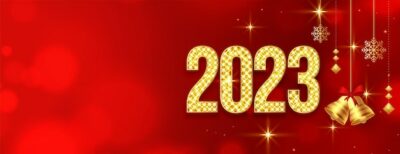Free Vector | Golden sparkle 2023 text for new year holiday banner