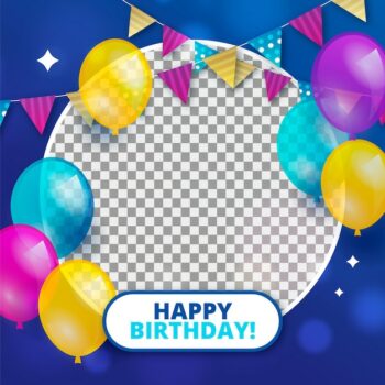 Free Vector | Gradient birthday facebook frame for profile pic