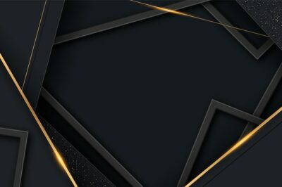 Free Vector | Gradient black background with golden textures