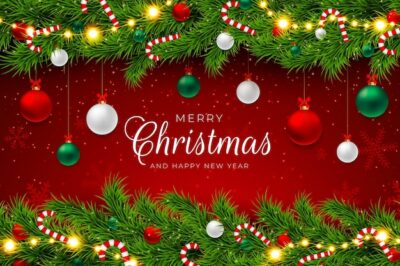 Free Vector | Gradient christmas tinsel background
