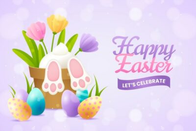 Free Vector | Gradient easter background