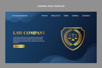 Free Vector | Gradient law firm landing page template
