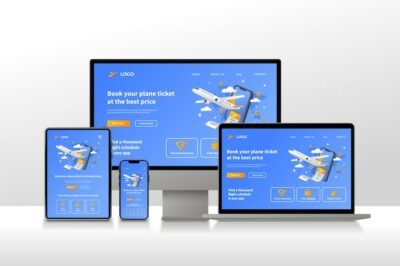 Free Vector | Gradient  responsive website design