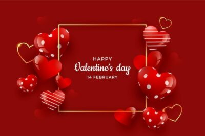 Free Vector | Gradient valentine's day background with red hearts
