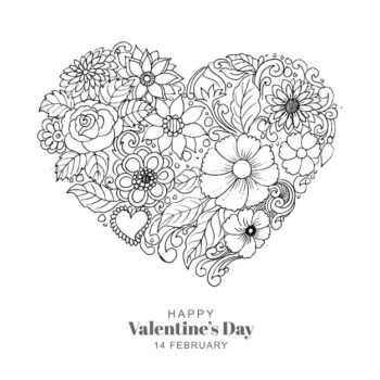 Free Vector | Hand draw sketch heart shape card background