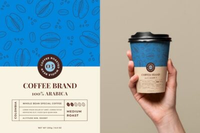 Free Vector | Hand drawn coffee label template