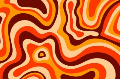 Free Vector | Hand drawn flat groovy psychedelic background