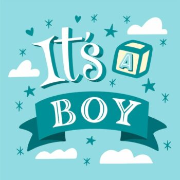 Free Vector | Hand drawn gender reveal lettering