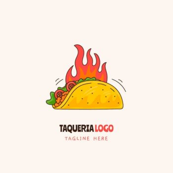 Free Vector | Hand drawn taqueria logo design