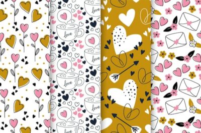 Free Vector | Hand drawn valentine's day pattern collection