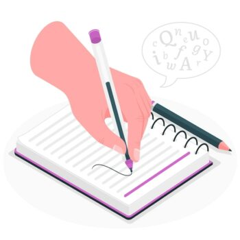 Free Vector | Hand holding pen concept illustration