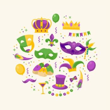 Free Vector | Happy carnival elements