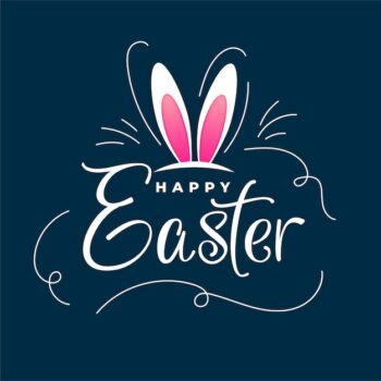 Free Vector | Happy easter card in doodle style