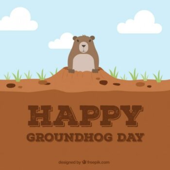 Free Vector | Happy groundhog day