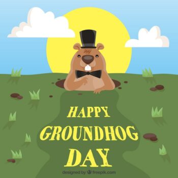 Free Vector | Happy groundhog day background