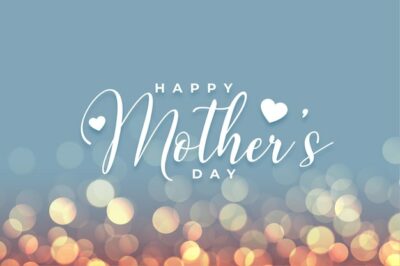 Free Vector | Happy mothers day bokeh card celebration background
