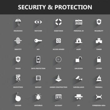 Free Vector | Icons about security and protection