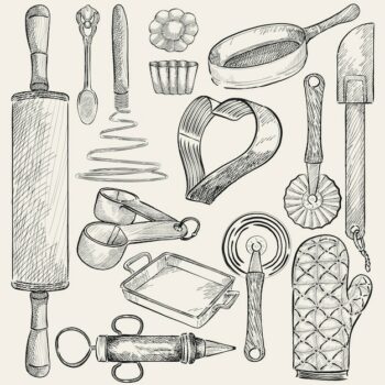 Free Vector | Illustration of a set of kitchen tools