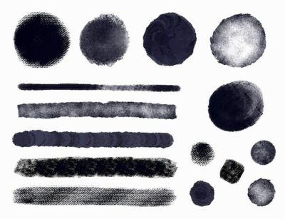 Free Vector | Ink brush stroke illustration collection