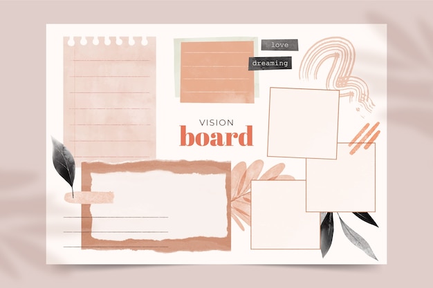 Free Vector | Inspirational vision board template
