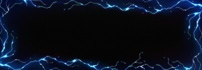 Free Vector | Lightning frame thunder bolt effect background