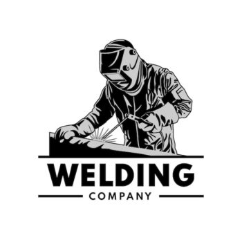 Free Vector | Logo template with an welder with details