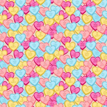 Free Vector | Lovely conversation hearts pattern