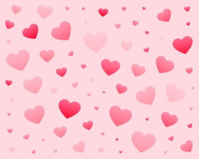 Free Vector | Lovely hearts pattern in different sizes