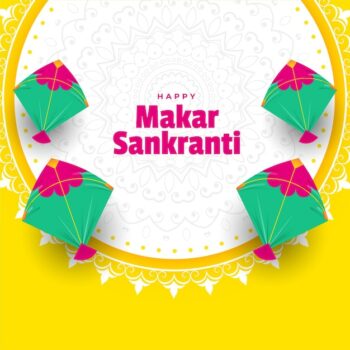 Free Vector | Makar sankranti holiday festival greeting design