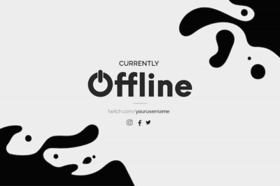 Free Vector | Modern twitch banner with ink design