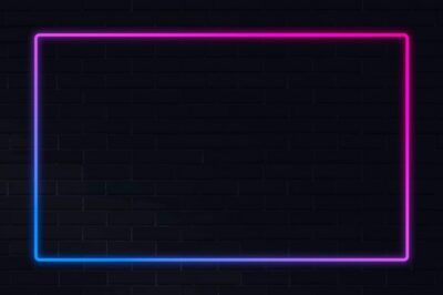 Free Vector | Pink and blue neon frame neon frame on a dark background vector