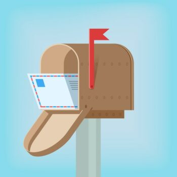 Free Vector | Postal mail box with letter inside design template vector illustration
