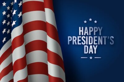 Free Vector | Presidents day with american flag