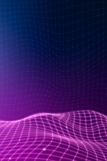 Free Vector | Purple 3d abstract wave pattern background