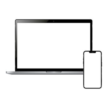 Free Vector | Realistic laptop with smartphone